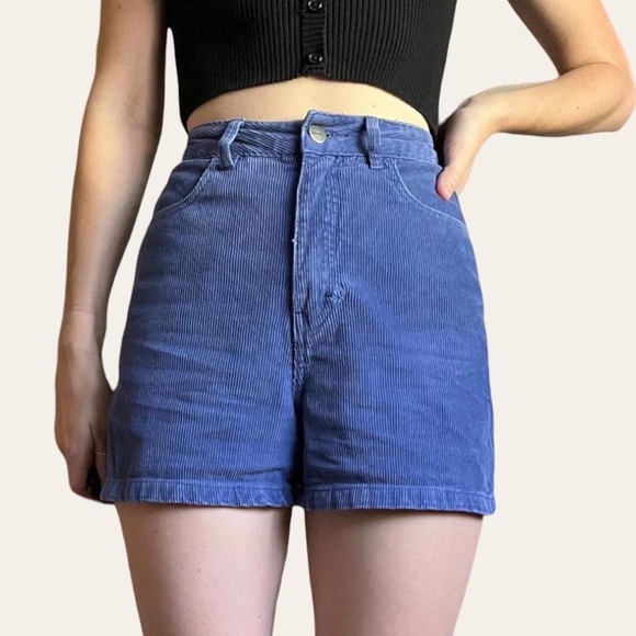 Afends blue corduroy shorts - Picture 3 of 5